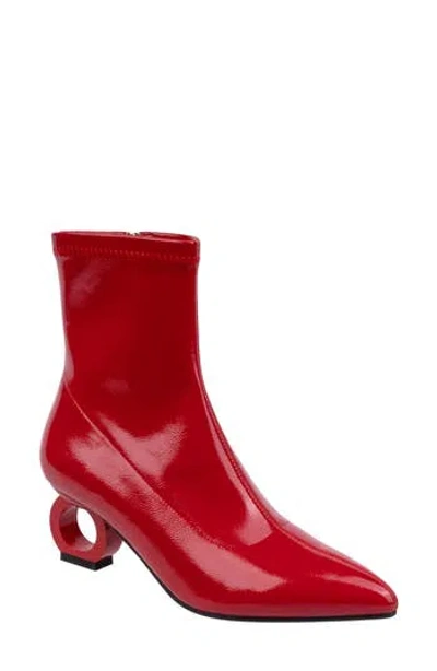 Ninety Union Greece Pointed Toe Bootie In Red