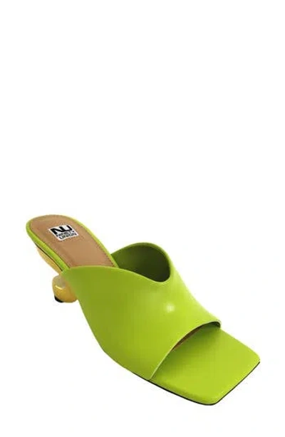 Ninety Union Gypsy Square Toe Mule In Lime