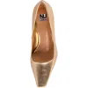 Ninety Union Intense Snake Embossed Pump In Gold