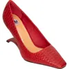 Ninety Union Intense Snake Embossed Pump In Red Snake