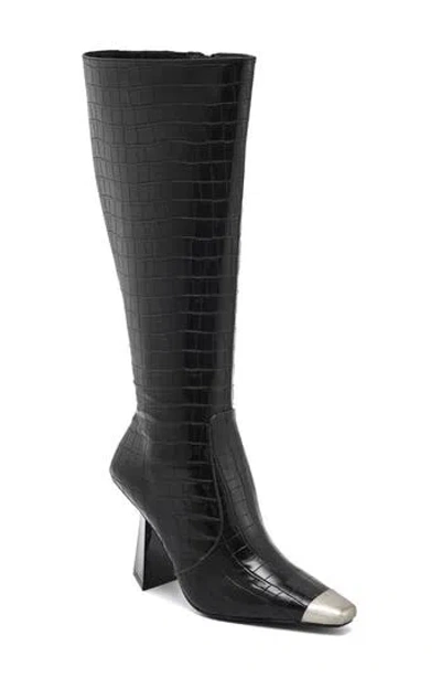 Ninety Union Jada Metal Cap Toe Tall Boot In Black