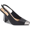 Ninety Union Jane Cap Toe Slingback Pump In Black