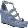 Ninety Union Jewel Multi Strap Wedge Sandal