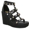 Ninety Union Jewel Multi Strap Wedge Sandal