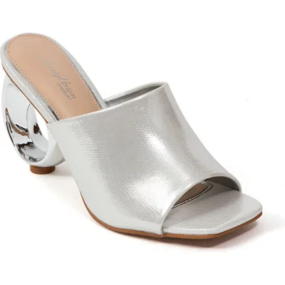 Ninety Union Women's Jloo Circular Metallic Heel Sandals In Silver