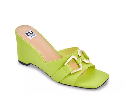 Ninety Union Kensy Wedge Sandal In Green