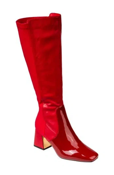 Ninety Union Lexington Knee High Boot In Red