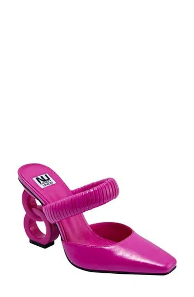 Ninety Union Luna Mule Pump In Fuchsia