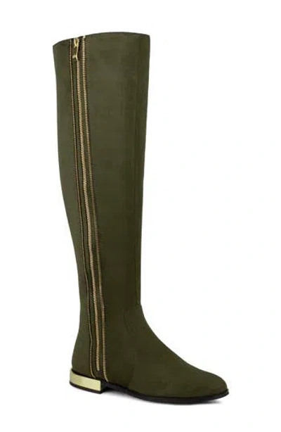 Ninety Union Majestic Knee High Boot In Green