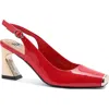 Ninety Union Metal Heel  Slingback Pump