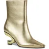 Ninety Union Metallic Heel Bootie In Gold