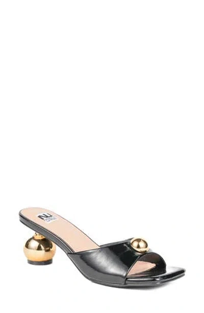 Ninety Union Milano Orb Heel Slide Sandal In Black