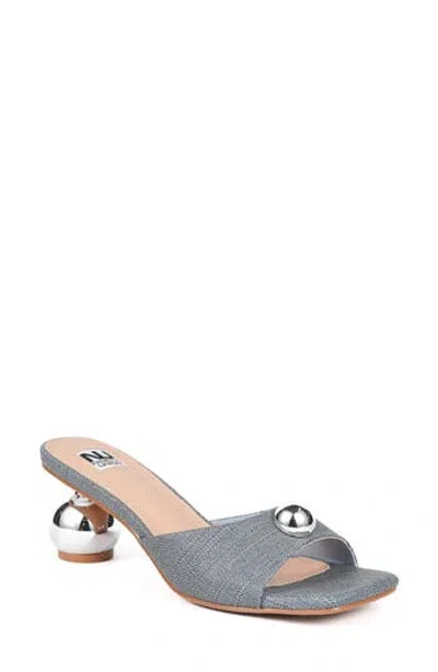 Ninety Union Milano Orb Heel Slide Sandal In Gray