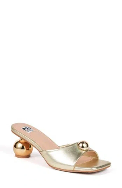 Ninety Union Milano Orb Heel Slide Sandal In Gold