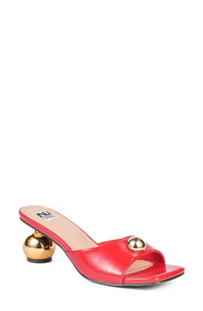 Ninety Union Milano Orb Heel Slide Sandal In Red