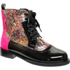Ninety Union Mixed Print Lace-up Boot