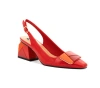 Ninety Union Multi Color Ornament Slingback Pump With Matching Heel In Multi