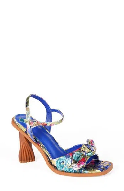 Ninety Union Nora Bow Ankle Strap Sandal In Blue