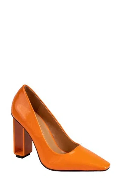Ninety Union Pandora Patent Pump In Orange