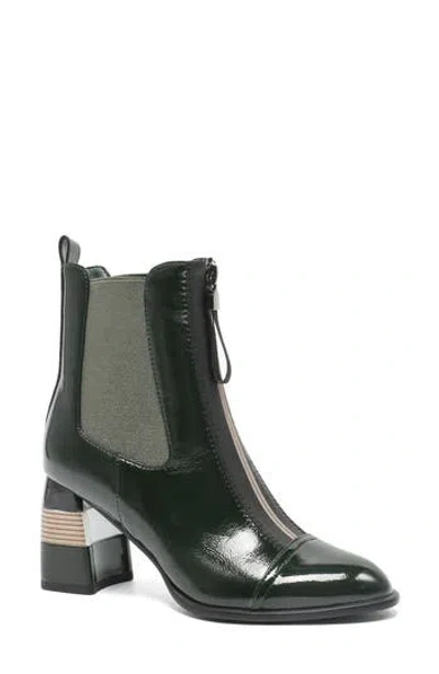 Ninety Union Rachel Top Zip Bootie In Green