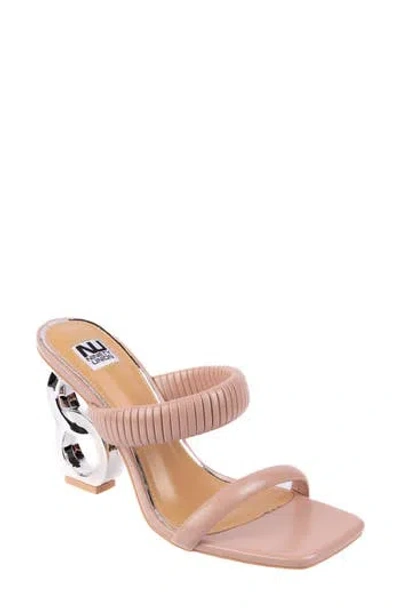 Ninety Union Raddle Square Toe Sandal In Nude