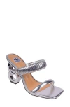 Ninety Union Raddle Square Toe Sandal In Silver