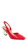 Ninety Union Rain Slingback Pump In Red