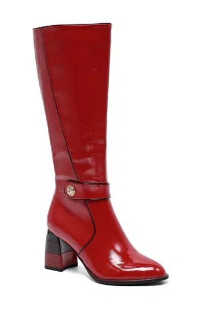 Ninety Union Randi Knee High Boot In Red