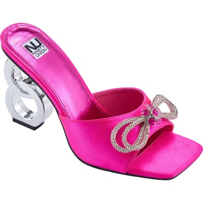 Ninety Union Regal Bow Slide Sandal In Fuchsia
