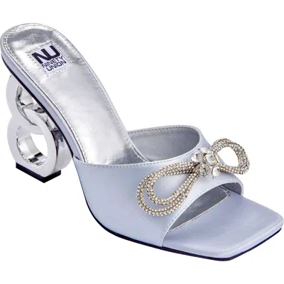 Ninety Union Regal Bow Slide Sandal In Silver