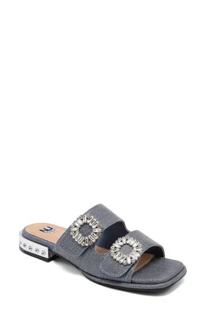 Ninety Union Resort Rhinestone Slide Sandal In Gray