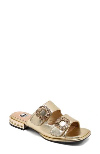 Ninety Union Resort Rhinestone Slide Sandal In Gold