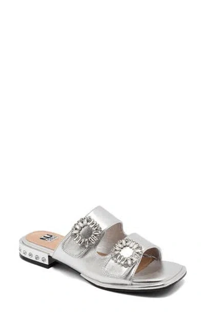 Ninety Union Resort Rhinestone Slide Sandal In Silver