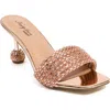 Ninety Union Sassy Crystal Slide Sandal In Rose Gold