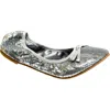 Ninety Union Sequin Ballerina Flat In Silver