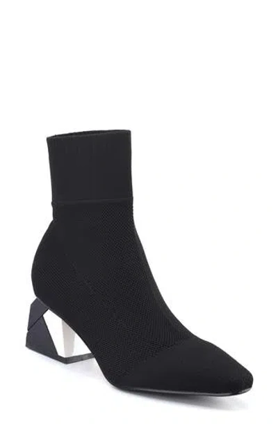 Ninety Union Sidney Block Heel Sock Bootie In Black