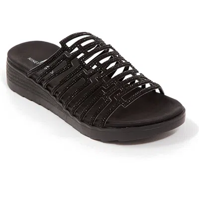 Ninety Union Sizzle Rhinestone Platform Sandal In Black