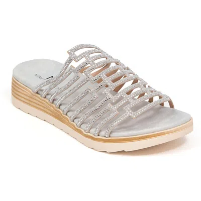Ninety Union Sizzle Rhinestone Platform Sandal In Silver