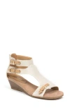 Ninety Union Softy Wedge Heel Sandal In Bone