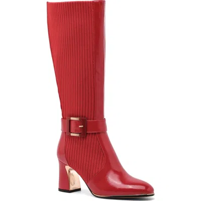 Ninety Union Tara Knee High Boot In Red