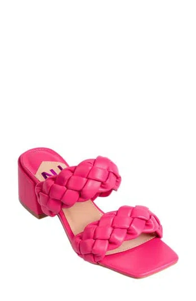 Ninety Union Twist Slide Sandal In Fuchsia