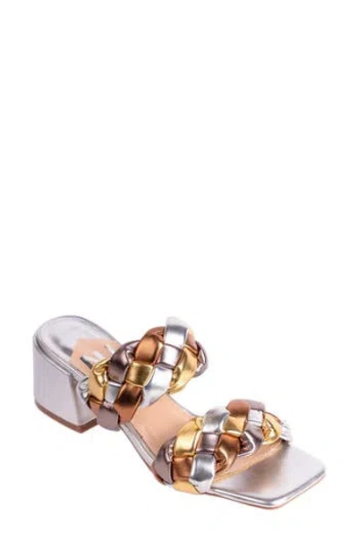 Ninety Union Twist Slide Sandal In Metallic Multi