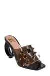Ninety Union Vegas Sculptural Heel Sandals In Black