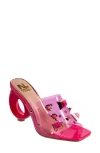 Ninety Union Vegas Sculptural Heel Sandals In Fuchsia