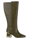 Ninety Union Bridge Block Heel Knee High Boot In Green