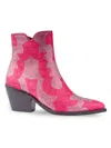 Ninety Union Women's Embellished Booties In Fuchsia