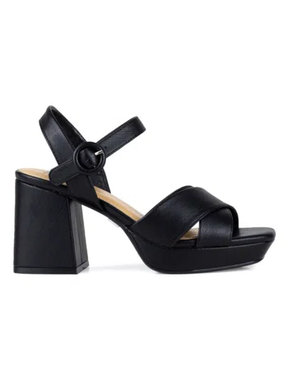 Ninety Union Women's Emely 75mm Platform Metallic Sandals In Black