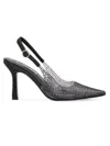 Ninety Union Women's Irene 90mm Clear Rhinestone Slingback Pumps In Black