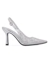 Ninety Union Women's Irene 90mm Clear Rhinestone Slingback Pumps In Silver