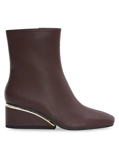 Ninety Union Women's Mona Wedge Heel Ankle Boots In Brown